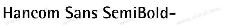 Hancom Sans SemiBold字体转换